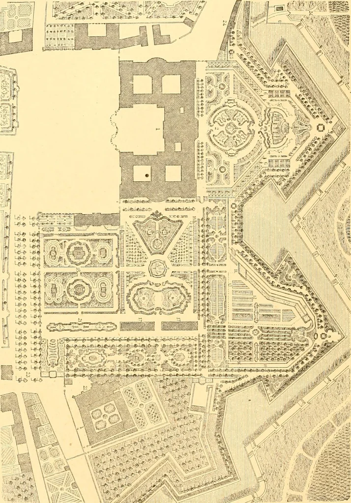 An illustration from L'art des jardins. Parcs--jardins--promenades--étude historique--principles de la composition des jardins--plantations--décoration pittoresque et artistique des parcs et jardins publics; traité pratique et didactique, 1886, leaf 123