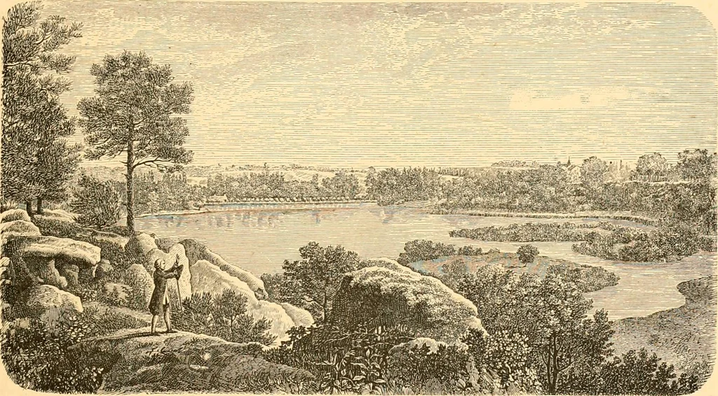 An illustration from L'art des jardins. Parcs--jardins--promenades--étude historique--principles de la composition des jardins--plantations--décoration pittoresque et artistique des parcs et jardins publics; traité pratique et didactique, 1886, leaf 126