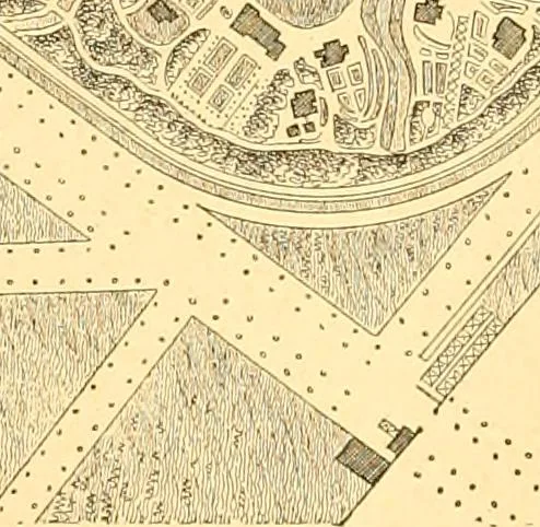 An illustration from L'art des jardins. Parcs--jardins--promenades--étude historique--principles de la composition des jardins--plantations--décoration pittoresque et artistique des parcs et jardins publics; traité pratique et didactique, 1886, leaf 135