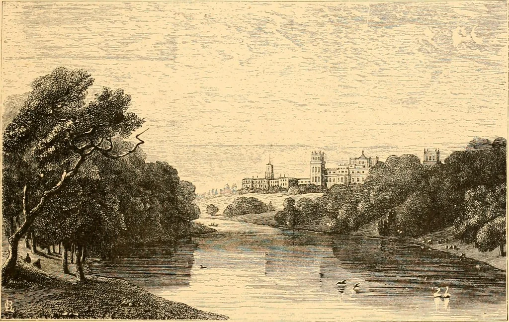 An illustration from L'art des jardins. Parcs--jardins--promenades--étude historique--principles de la composition des jardins--plantations--décoration pittoresque et artistique des parcs et jardins publics; traité pratique et didactique, 1886, leaf 180