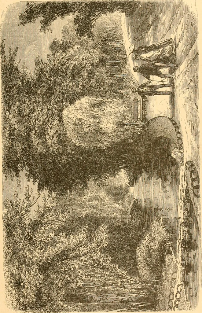 An illustration from L'art des jardins. Parcs--jardins--promenades--étude historique--principles de la composition des jardins--plantations--décoration pittoresque et artistique des parcs et jardins publics; traité pratique et didactique, 1886, leaf 194