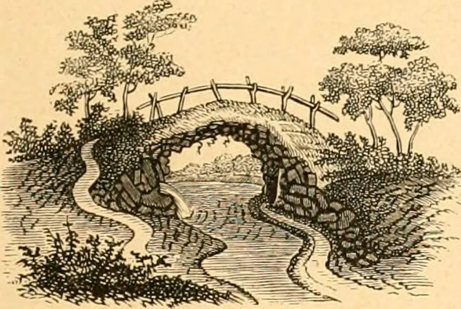 An illustration from L'art des jardins. Parcs--jardins--promenades--étude historique--principles de la composition des jardins--plantations--décoration pittoresque et artistique des parcs et jardins publics; traité pratique et didactique, 1886, leaf 200