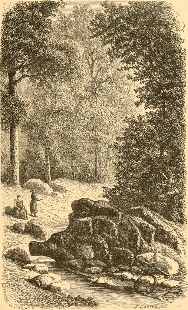 An illustration from L'art des jardins. Parcs--jardins--promenades--étude historique--principles de la composition des jardins--plantations--décoration pittoresque et artistique des parcs et jardins publics; traité pratique et didactique, 1886, leaf 200
