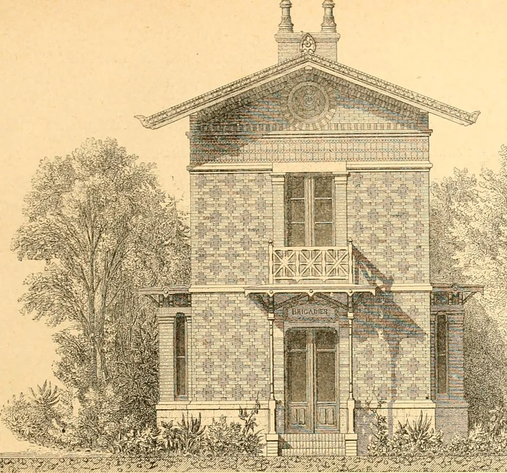 An illustration from L'art des jardins. Parcs--jardins--promenades--étude historique--principles de la composition des jardins--plantations--décoration pittoresque et artistique des parcs et jardins publics; traité pratique et didactique, 1886, leaf 206