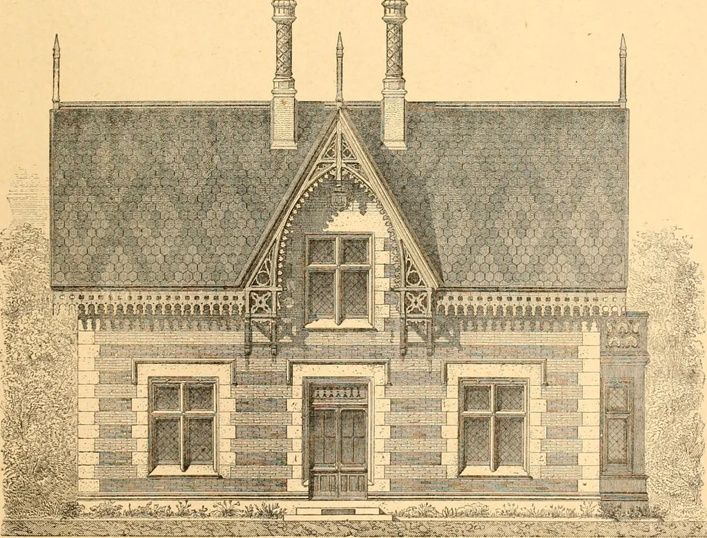 An illustration from L'art des jardins. Parcs--jardins--promenades--étude historique--principles de la composition des jardins--plantations--décoration pittoresque et artistique des parcs et jardins publics; traité pratique et didactique, 1886, leaf 206