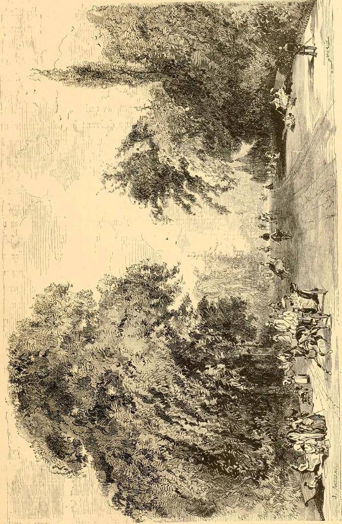 An illustration from L'art des jardins. Parcs--jardins--promenades--étude historique--principles de la composition des jardins--plantations--décoration pittoresque et artistique des parcs et jardins publics; traité pratique et didactique, 1886, leaf 238