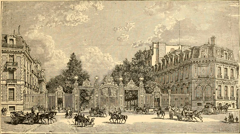 An illustration from L'art des jardins. Parcs--jardins--promenades--étude historique--principles de la composition des jardins--plantations--décoration pittoresque et artistique des parcs et jardins publics; traité pratique et didactique, 1886, leaf 242