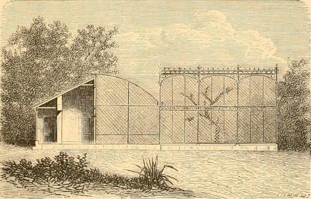 An illustration from L'art des jardins. Parcs--jardins--promenades--étude historique--principles de la composition des jardins--plantations--décoration pittoresque et artistique des parcs et jardins publics; traité pratique et didactique, 1886, leaf 260