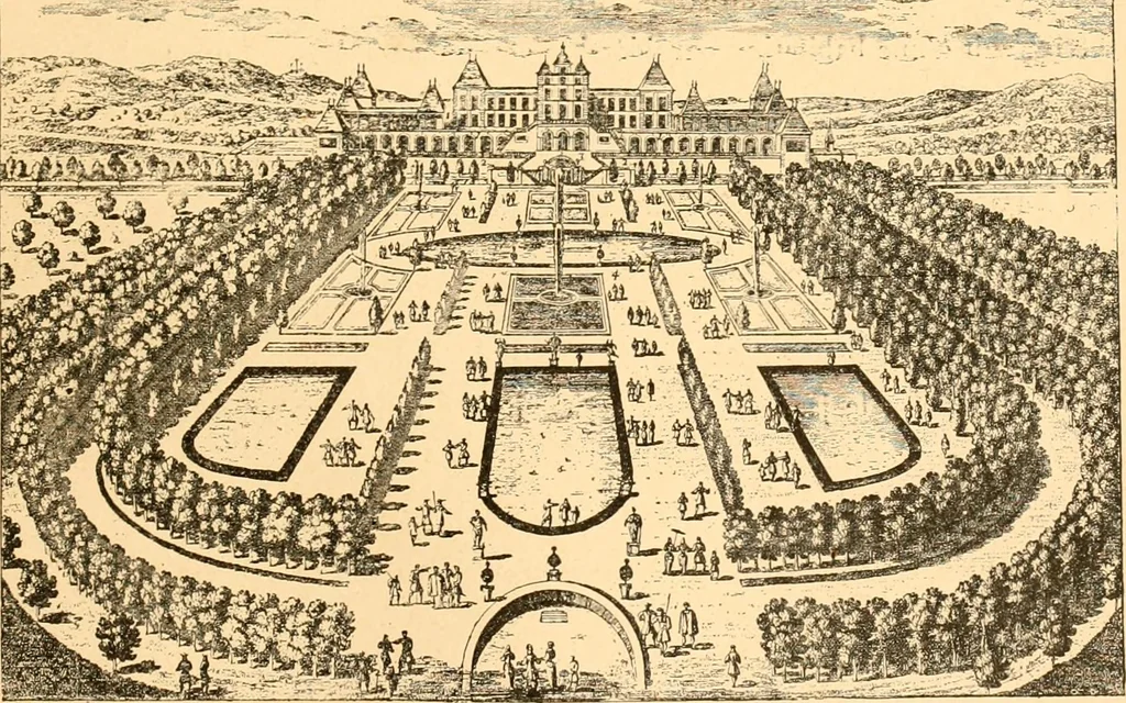 An illustration from L'art des jardins. Parcs--jardins--promenades--étude historique--principles de la composition des jardins--plantations--décoration pittoresque et artistique des parcs et jardins publics; traité pratique et didactique, 1886, leaf 266
