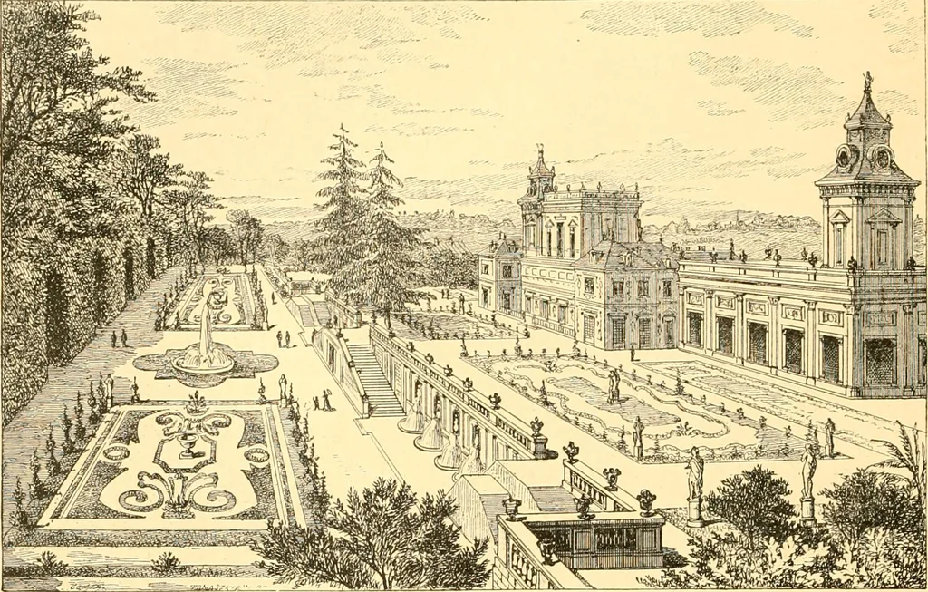 An illustration from L'art des jardins. Parcs--jardins--promenades--étude historique--principles de la composition des jardins--plantations--décoration pittoresque et artistique des parcs et jardins publics; traité pratique et didactique, 1886, leaf 269