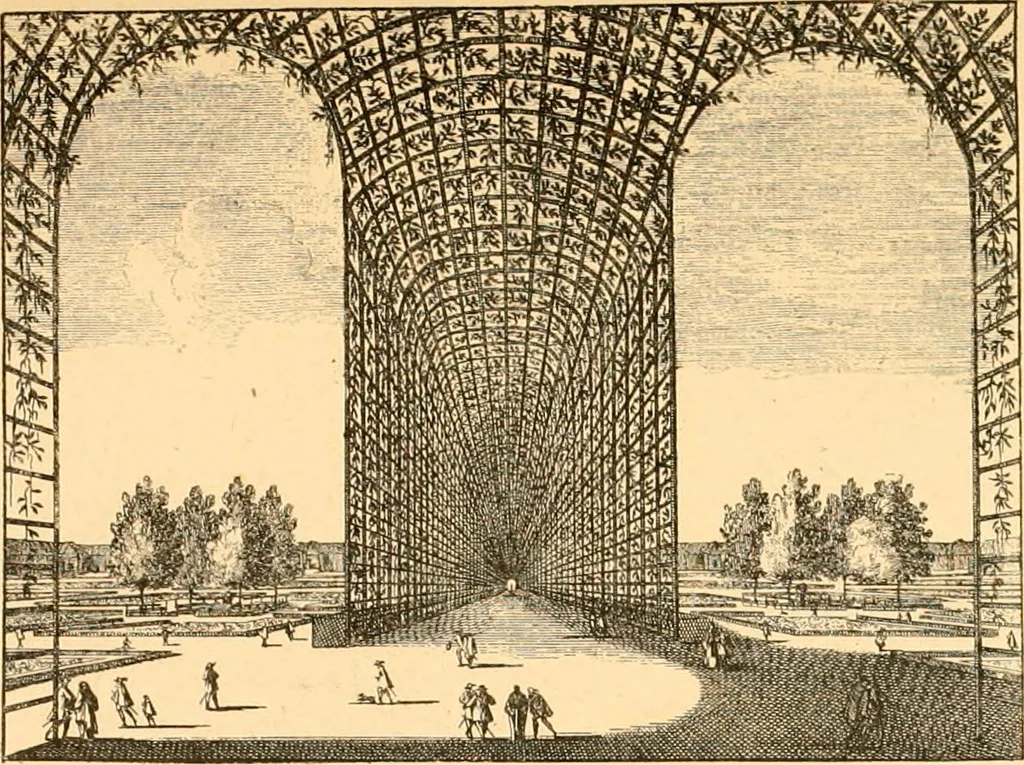 An illustration from L'art des jardins. Parcs--jardins--promenades--étude historique--principles de la composition des jardins--plantations--décoration pittoresque et artistique des parcs et jardins publics; traité pratique et didactique, 1886, leaf 276