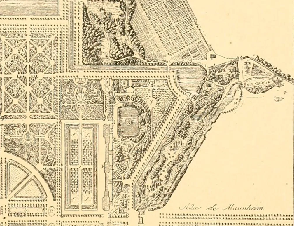 An illustration from L'art des jardins. Parcs--jardins--promenades--étude historique--principles de la composition des jardins--plantations--décoration pittoresque et artistique des parcs et jardins publics; traité pratique et didactique, 1886, leaf 282