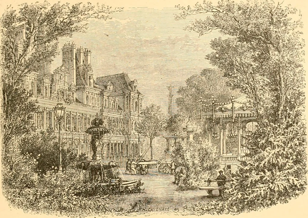 An illustration from L'art des jardins. Parcs--jardins--promenades--étude historique--principles de la composition des jardins--plantations--décoration pittoresque et artistique des parcs et jardins publics; traité pratique et didactique, 1886, leaf 286
