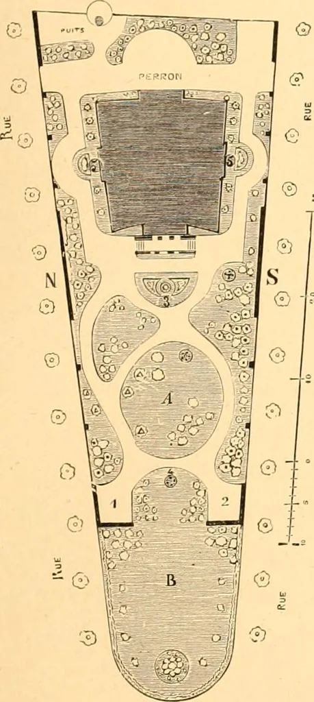 An illustration from L'art des jardins. Parcs--jardins--promenades--étude historique--principles de la composition des jardins--plantations--décoration pittoresque et artistique des parcs et jardins publics; traité pratique et didactique, 1886, leaf 288