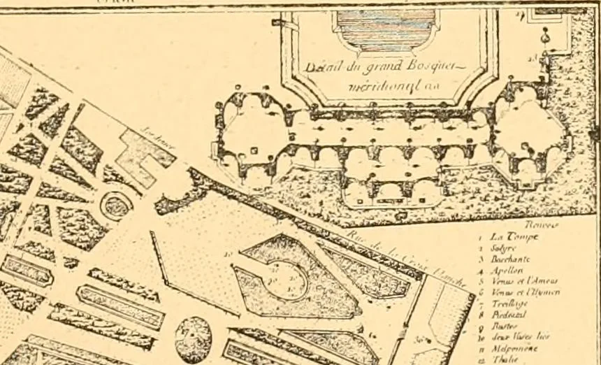 An illustration from L'art des jardins. Parcs--jardins--promenades--étude historique--principles de la composition des jardins--plantations--décoration pittoresque et artistique des parcs et jardins publics; traité pratique et didactique, 1886, leaf 320