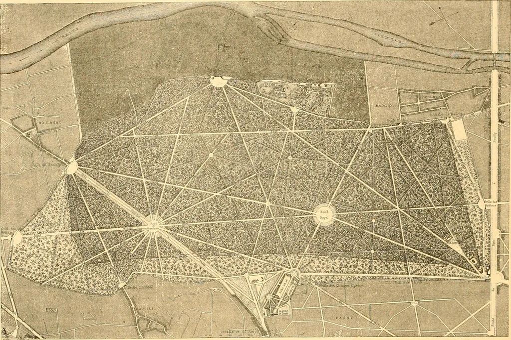 An illustration from L'art des jardins. Parcs--jardins--promenades--étude historique--principles de la composition des jardins--plantations--décoration pittoresque et artistique des parcs et jardins publics; traité pratique et didactique, 1886, leaf 323