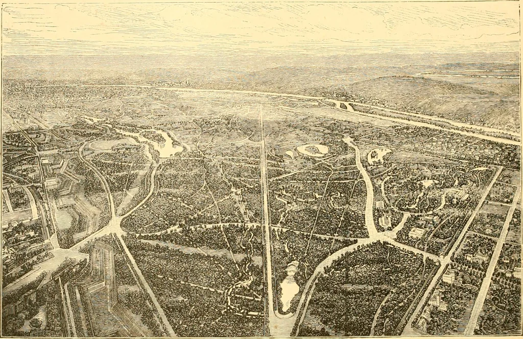An illustration from L'art des jardins. Parcs--jardins--promenades--étude historique--principles de la composition des jardins--plantations--décoration pittoresque et artistique des parcs et jardins publics; traité pratique et didactique, 1886, leaf 325