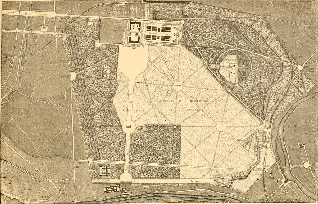 An illustration from L'art des jardins. Parcs--jardins--promenades--étude historique--principles de la composition des jardins--plantations--décoration pittoresque et artistique des parcs et jardins publics; traité pratique et didactique, 1886, leaf 330