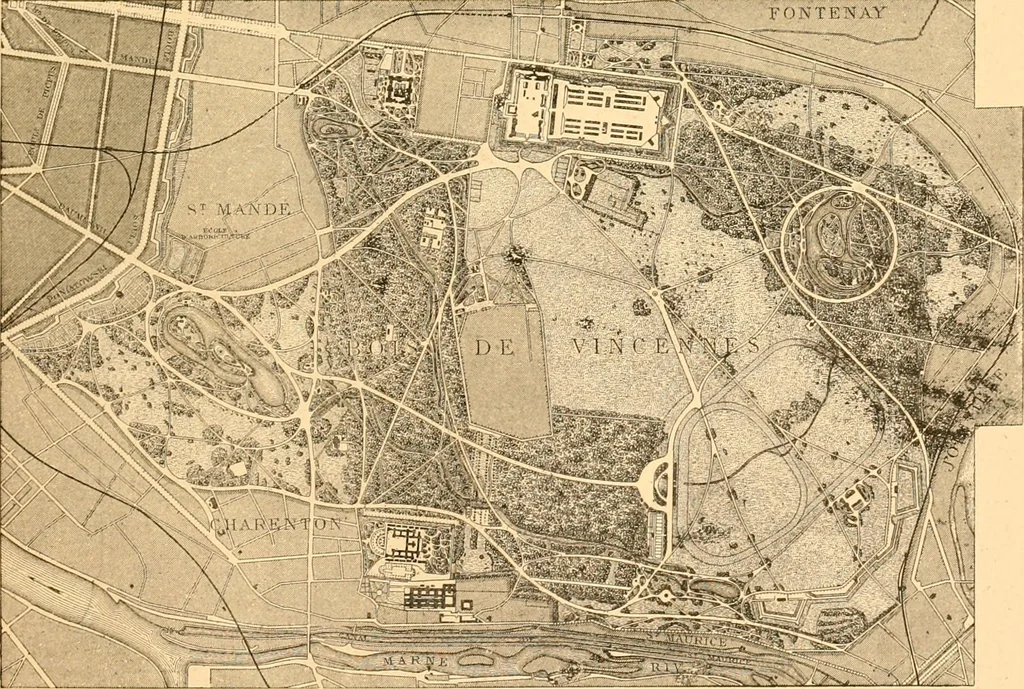 An illustration from L'art des jardins. Parcs--jardins--promenades--étude historique--principles de la composition des jardins--plantations--décoration pittoresque et artistique des parcs et jardins publics; traité pratique et didactique, 1886, leaf 330