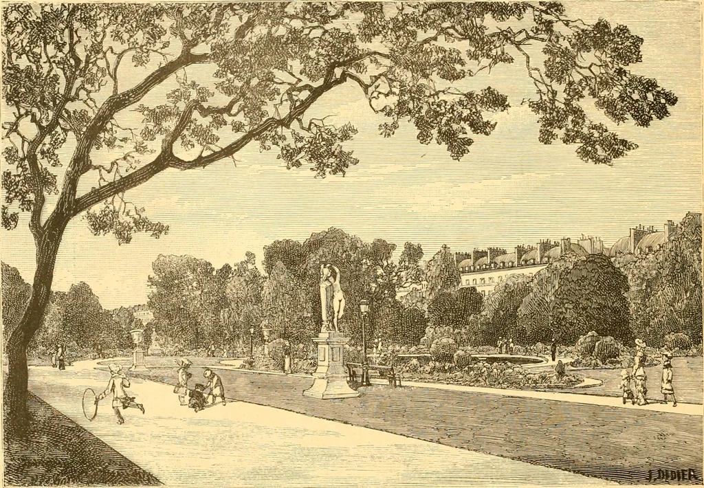 An illustration from L'art des jardins. Parcs--jardins--promenades--étude historique--principles de la composition des jardins--plantations--décoration pittoresque et artistique des parcs et jardins publics; traité pratique et didactique, 1886, leaf 339