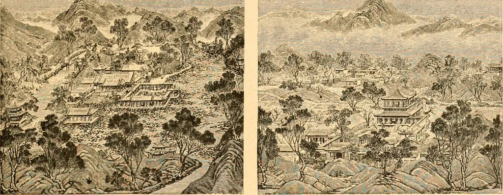 An illustration from L'art des jardins. Parcs--jardins--promenades--étude historique--principles de la composition des jardins--plantations--décoration pittoresque et artistique des parcs et jardins publics; traité pratique et didactique, 1886, leaf 34