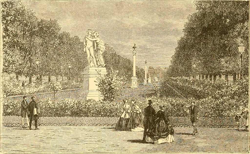 An illustration from L'art des jardins. Parcs--jardins--promenades--étude historique--principles de la composition des jardins--plantations--décoration pittoresque et artistique des parcs et jardins publics; traité pratique et didactique, 1886, leaf 341