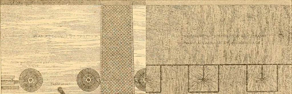 An illustration from L'art des jardins. Parcs--jardins--promenades--étude historique--principles de la composition des jardins--plantations--décoration pittoresque et artistique des parcs et jardins publics; traité pratique et didactique, 1886, leaf 346