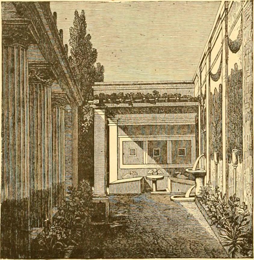 An illustration from L'art des jardins. Parcs--jardins--promenades--étude historique--principles de la composition des jardins--plantations--décoration pittoresque et artistique des parcs et jardins publics; traité pratique et didactique, 1886, leaf 43
