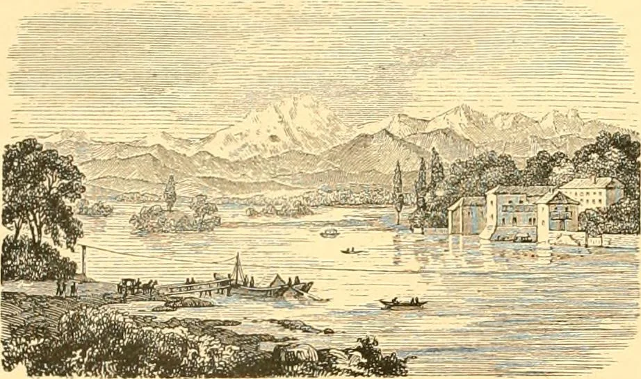 An illustration from L'art des jardins. Parcs--jardins--promenades--étude historique--principles de la composition des jardins--plantations--décoration pittoresque et artistique des parcs et jardins publics; traité pratique et didactique, 1886, leaf 63