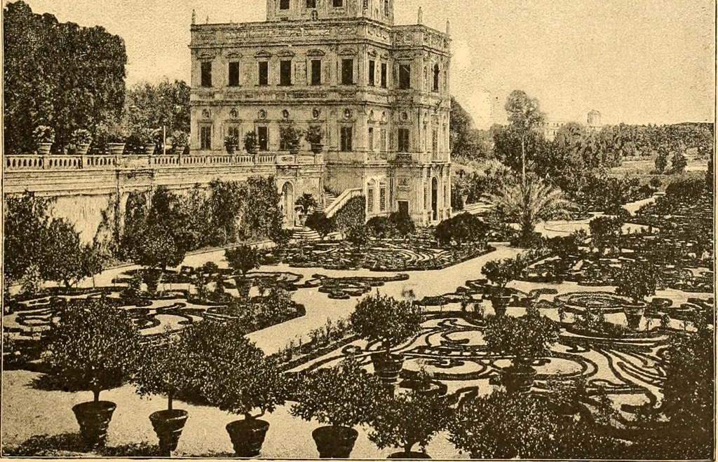 An illustration from L'art des jardins. Parcs--jardins--promenades--étude historique--principles de la composition des jardins--plantations--décoration pittoresque et artistique des parcs et jardins publics; traité pratique et didactique, 1886, leaf 68