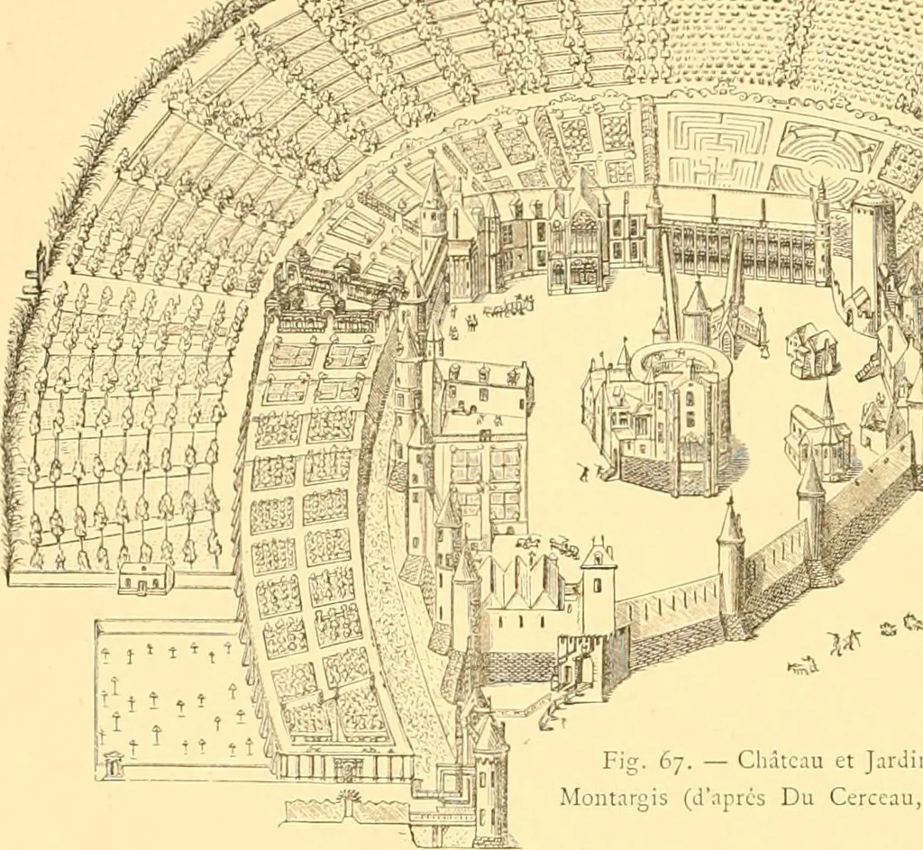 An illustration from L'art des jardins. Parcs--jardins--promenades--étude historique--principles de la composition des jardins--plantations--décoration pittoresque et artistique des parcs et jardins publics; traité pratique et didactique, 1886, leaf 79