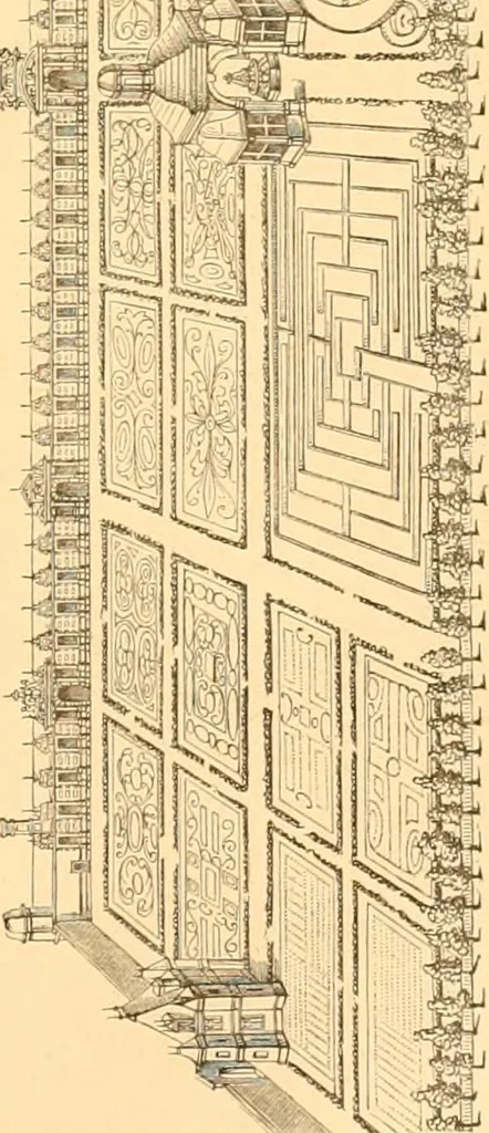 An illustration from L'art des jardins. Parcs--jardins--promenades--étude historique--principles de la composition des jardins--plantations--décoration pittoresque et artistique des parcs et jardins publics; traité pratique et didactique, 1886, leaf 80