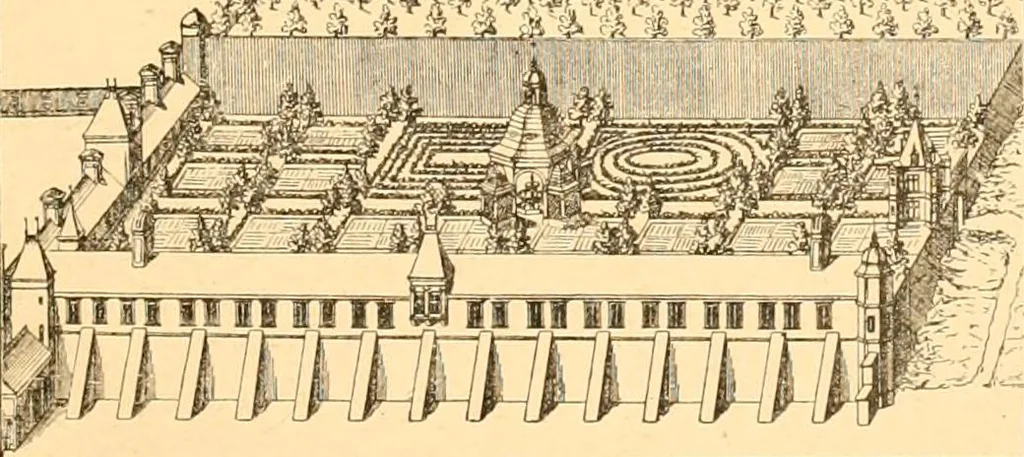 An illustration from L'art des jardins. Parcs--jardins--promenades--étude historique--principles de la composition des jardins--plantations--décoration pittoresque et artistique des parcs et jardins publics; traité pratique et didactique, 1886, leaf 82