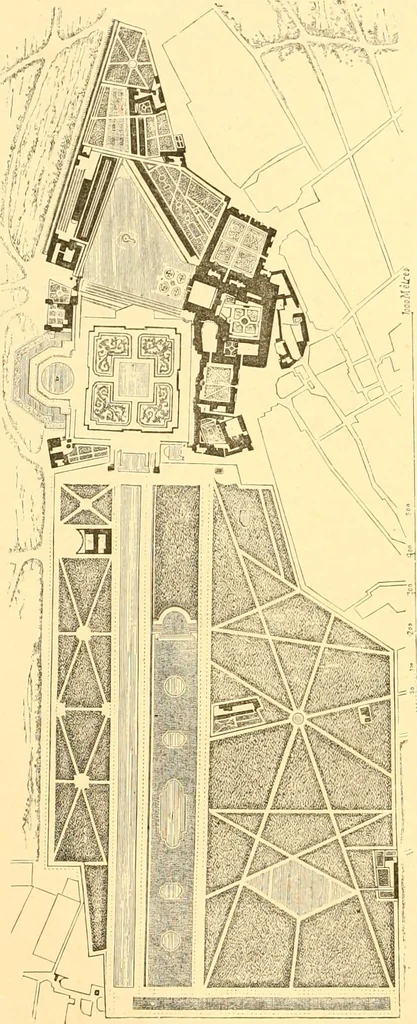 An illustration from L'art des jardins. Parcs--jardins--promenades--étude historique--principles de la composition des jardins--plantations--décoration pittoresque et artistique des parcs et jardins publics; traité pratique et didactique, 1886, leaf 85