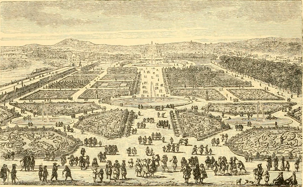 An illustration from L'art des jardins. Parcs--jardins--promenades--étude historique--principles de la composition des jardins--plantations--décoration pittoresque et artistique des parcs et jardins publics; traité pratique et didactique, 1886, leaf 93