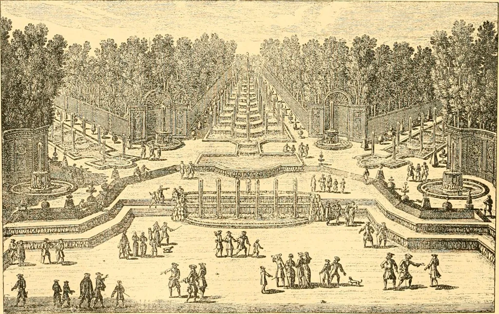 An illustration from L'art des jardins. Parcs--jardins--promenades--étude historique--principles de la composition des jardins--plantations--décoration pittoresque et artistique des parcs et jardins publics; traité pratique et didactique, 1886, leaf 93