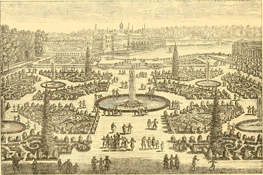 An illustration from L'art des jardins. Parcs--jardins--promenades--étude historique--principles de la composition des jardins--plantations--décoration pittoresque et artistique des parcs et jardins publics; traité pratique et didactique, 1886, leaf 97