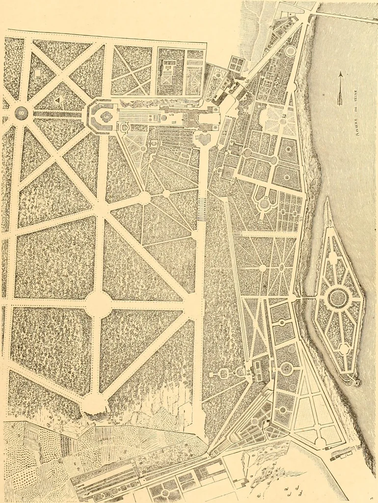 An illustration from L'art des jardins. Parcs--jardins--promenades--étude historique--principles de la composition des jardins--plantations--décoration pittoresque et artistique des parcs et jardins publics; traité pratique et didactique, 1886, leaf 98
