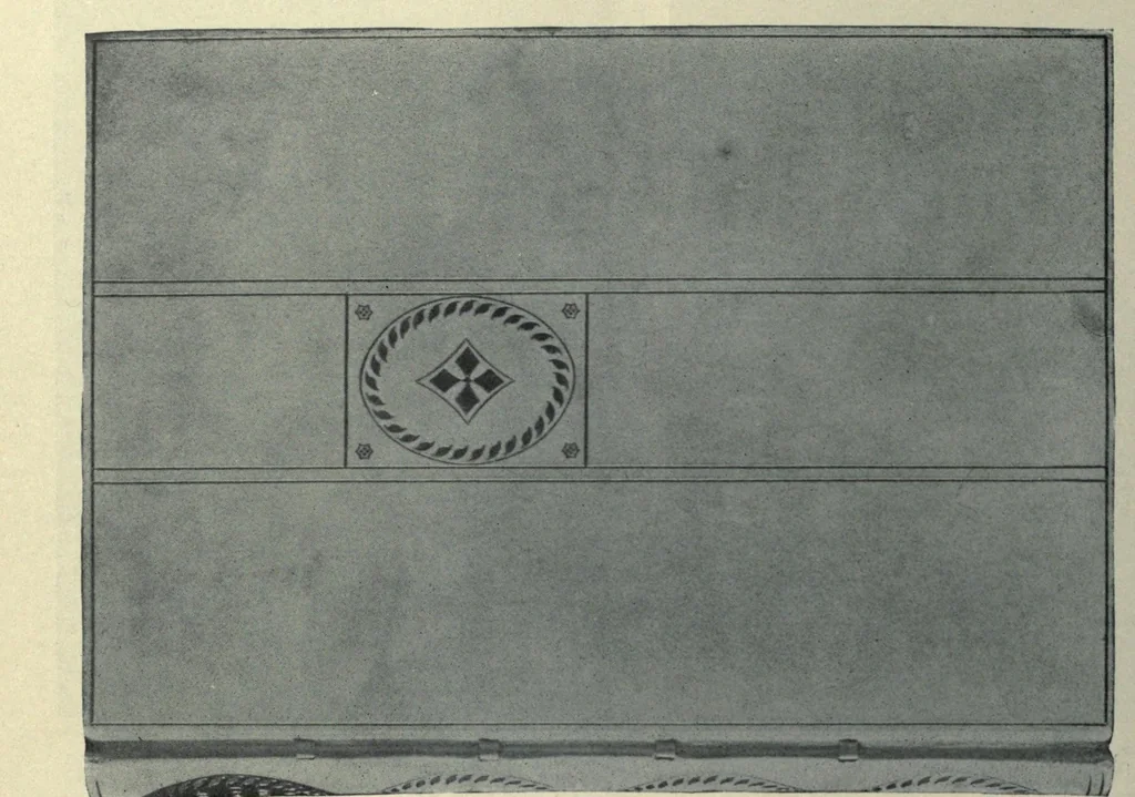 An illustration from L'art du livre; étude sur quelques-uns des dernières créations en typographie, ornamentation de textes, et reliure, exécutées en Europe et en Amérique, 1914, leaf 180