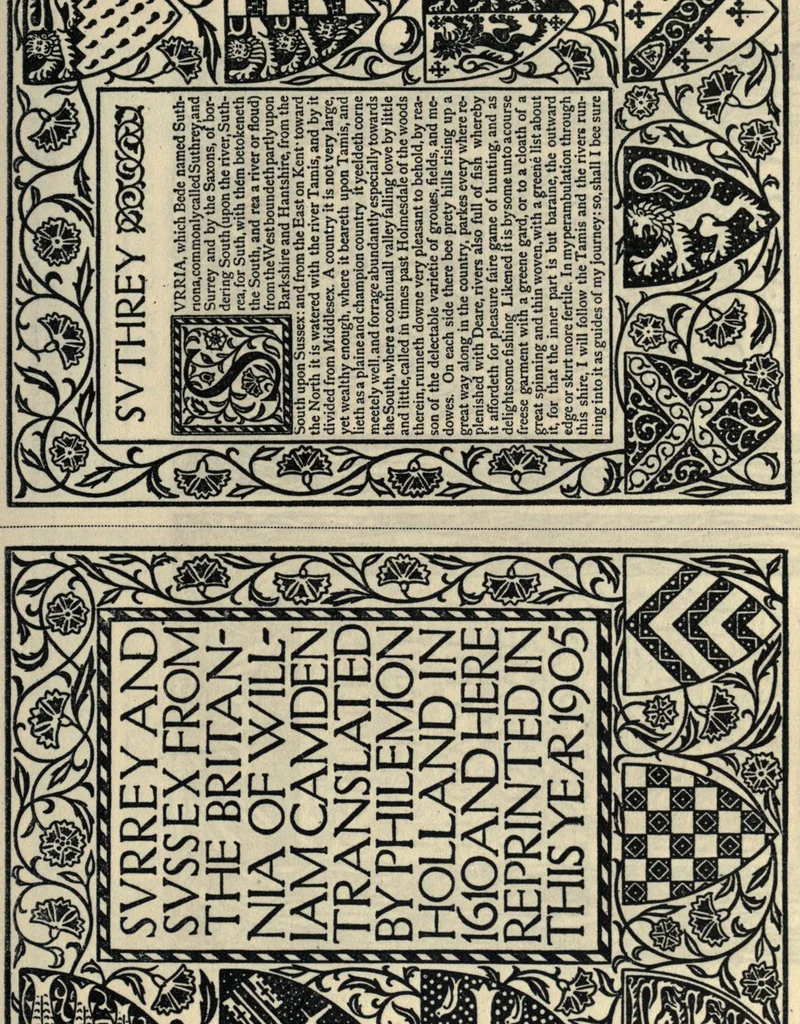 An illustration from L'art du livre; étude sur quelques-uns des dernières créations en typographie, ornamentation de textes, et reliure, exécutées en Europe et en Amérique, 1914, leaf 71
