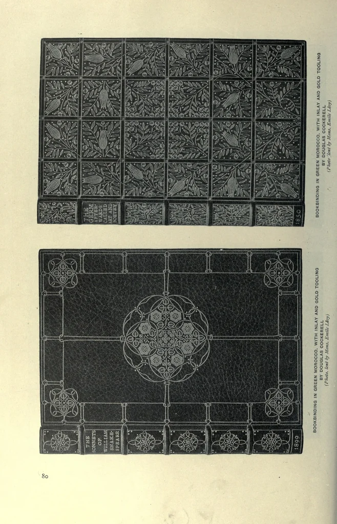 An illustration from L'art du livre; étude sur quelques-uns des dernières créations en typographie, ornamentation de textes, et reliure, exécutées en Europe et en Amérique, 1914, leaf 94