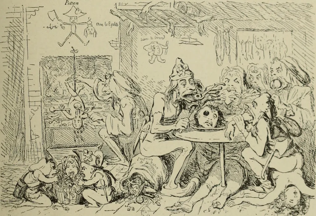An illustration from L'art du rire et de la caricature, 1892, leaf 144