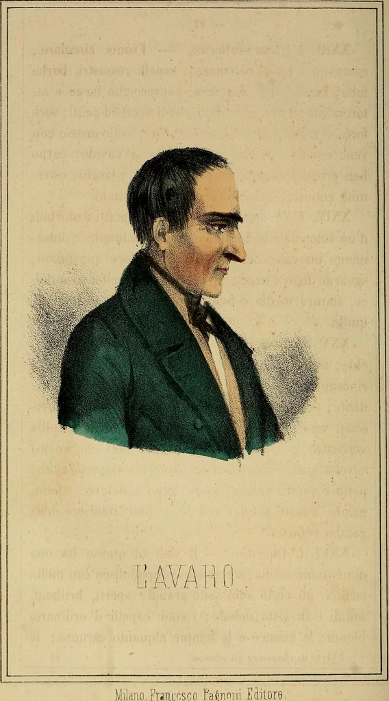 An illustration from L'arte de conoscere gli uomini : il piccolo Lavater e Dottor Gall, 1865, leaf 125