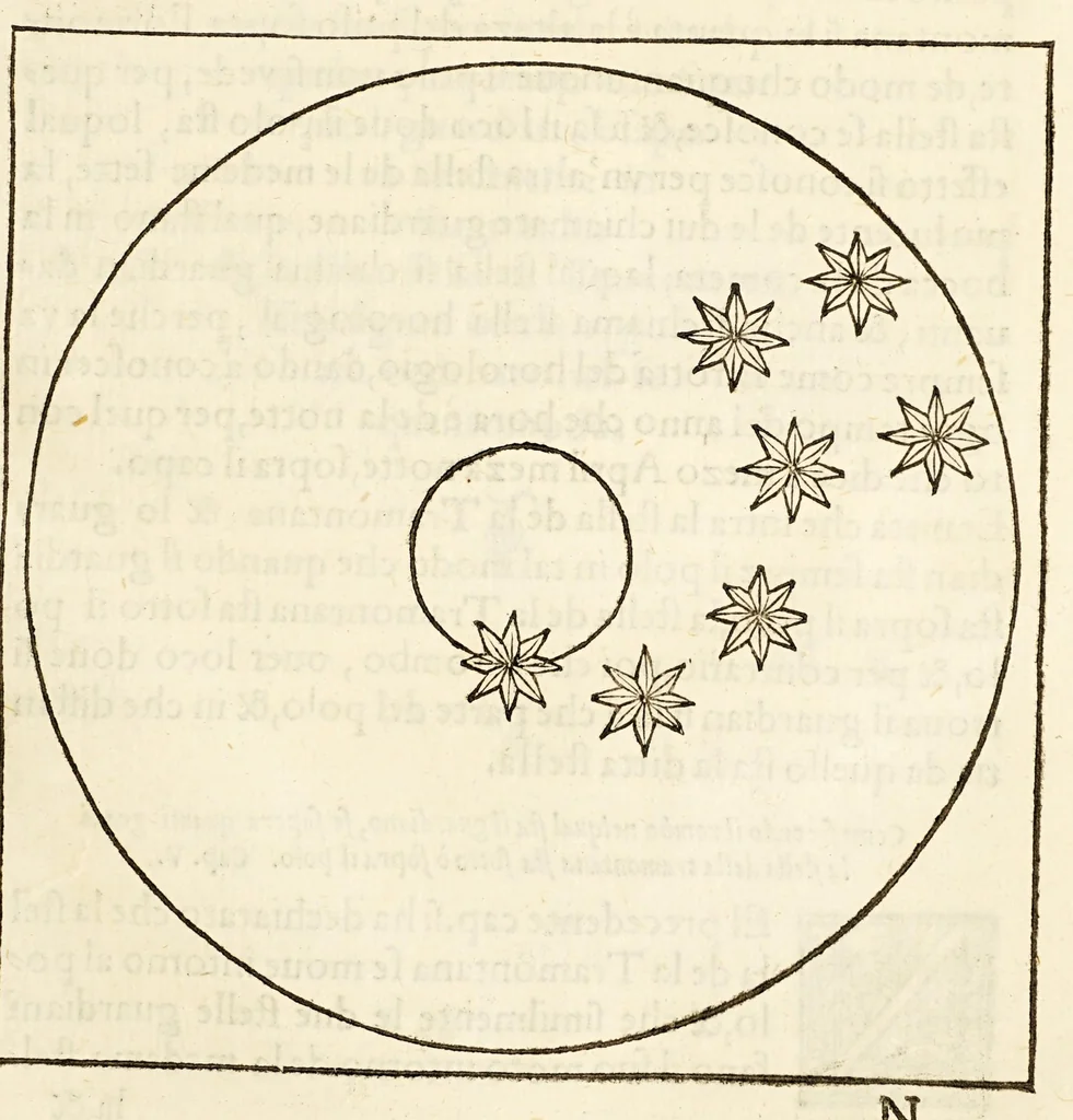 An illustration from L'arte del nauegar, : in laqual si contengono le regole, dechiarationi, secreti, & auisi, alla bona nauegation necessarij., 1554, leaf 221