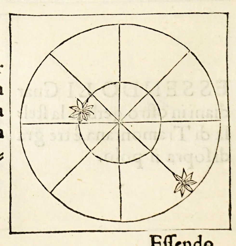 An illustration from L'arte del nauegar, : in laqual si contengono le regole, dechiarationi, secreti, & auisi, alla bona nauegation necessarij., 1554, leaf 228