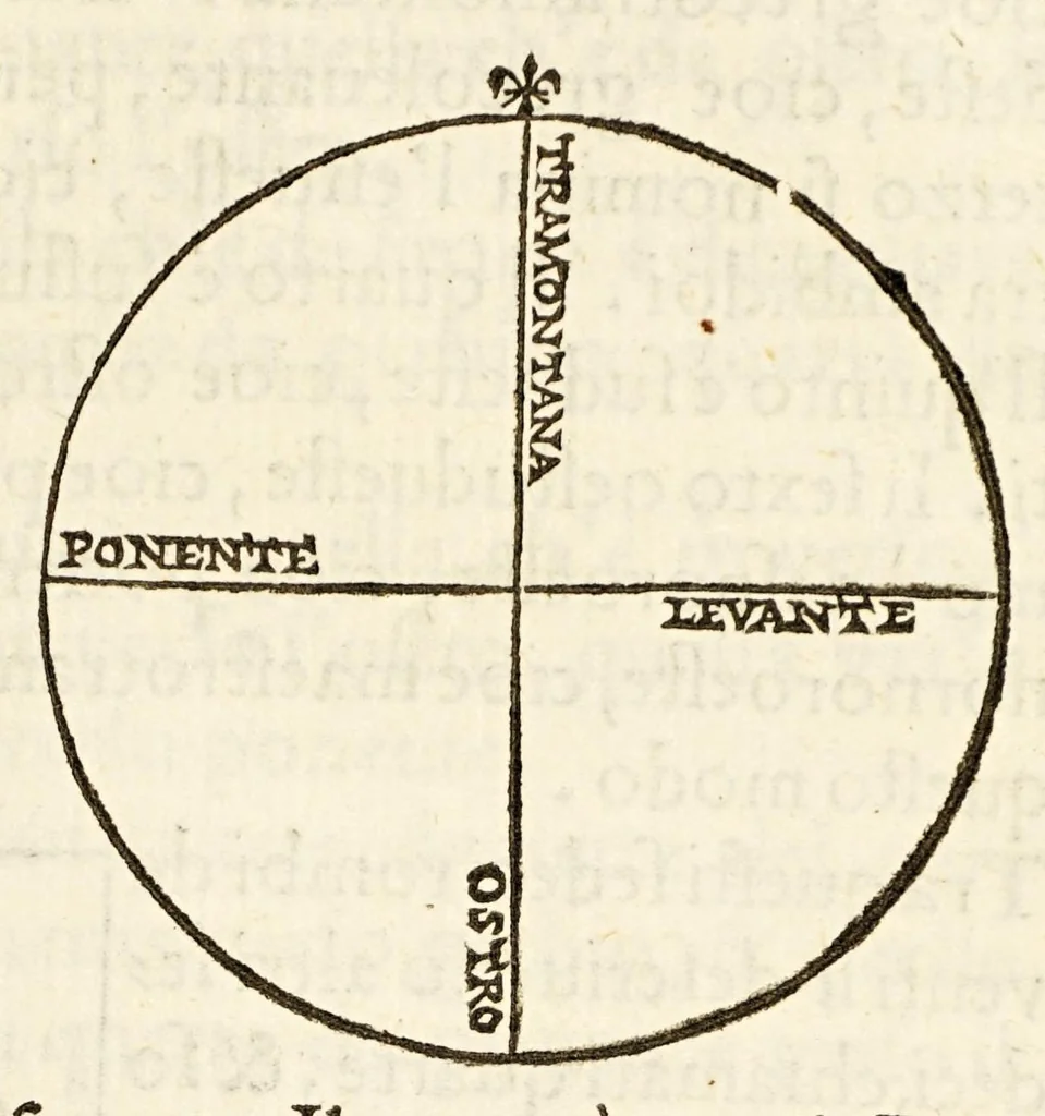 An illustration from L'arte del nauegar, : in laqual si contengono le regole, dechiarationi, secreti, & auisi, alla bona nauegation necessarij., 1554, leaf 87