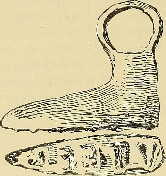 An illustration from L'arte nell'industria : lavori di legno e pastiglia, lavori di metallo, lavori di pietra, marmo, alabastro, ceramica, musaico, vetro, lavori di osso e avorio, lavori tessili, carte da parati e cuoi decorati, ricami, pizzi, cartelloni, stampe, ecc., 1907, leaf 121