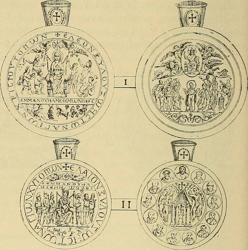 An illustration from L'arte nell'industria : lavori di legno e pastiglia, lavori di metallo, lavori di pietra, marmo, alabastro, ceramica, musaico, vetro, lavori di osso e avorio, lavori tessili, carte da parati e cuoi decorati, ricami, pizzi, cartelloni, stampe, ecc., 1907, leaf 137