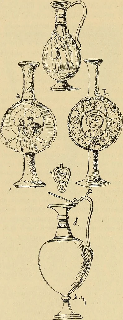 An illustration from L'arte nell'industria : lavori di legno e pastiglia, lavori di metallo, lavori di pietra, marmo, alabastro, ceramica, musaico, vetro, lavori di osso e avorio, lavori tessili, carte da parati e cuoi decorati, ricami, pizzi, cartelloni, stampe, ecc., 1907, leaf 138