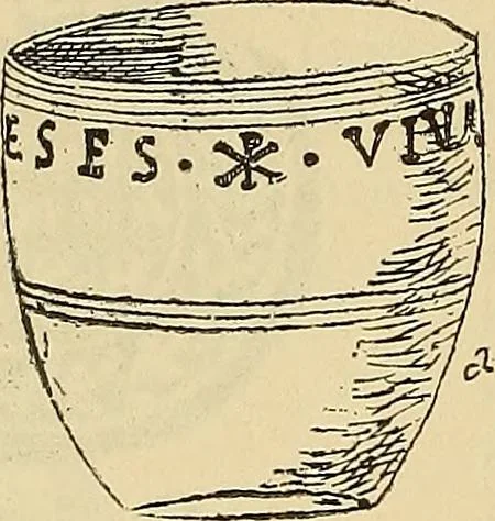 An illustration from L'arte nell'industria : lavori di legno e pastiglia, lavori di metallo, lavori di pietra, marmo, alabastro, ceramica, musaico, vetro, lavori di osso e avorio, lavori tessili, carte da parati e cuoi decorati, ricami, pizzi, cartelloni, stampe, ecc., 1907, leaf 155